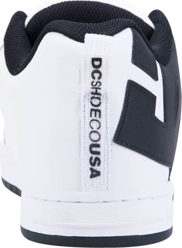 Tenis skate caballero blanco/negro piel Dc Shoes modelo 9WLK