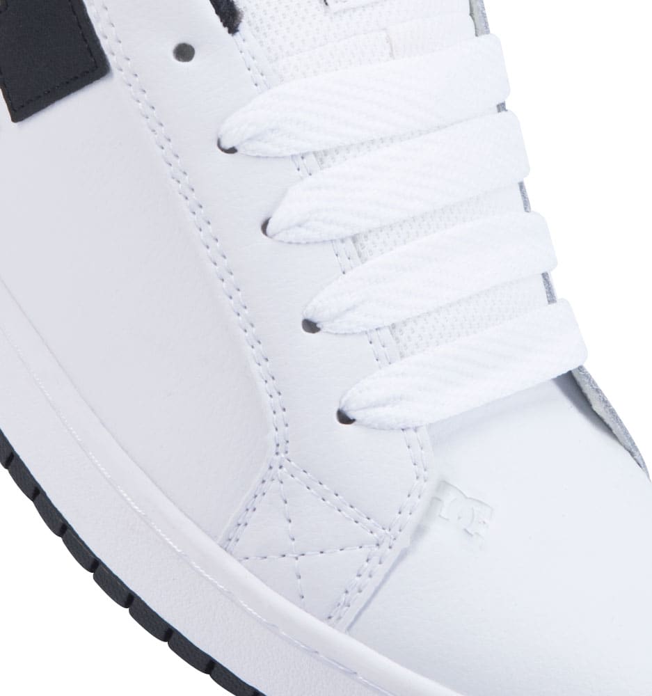 Tenis skate caballero blanco/negro piel Dc Shoes modelo 9WLK
