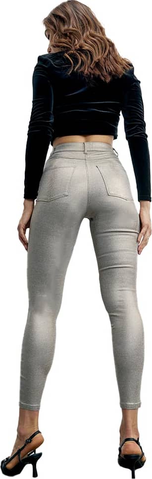 PANTALÓN CASUAL EFECTO PIEL