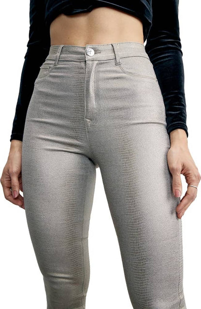 PANTALÓN CASUAL EFECTO PIEL