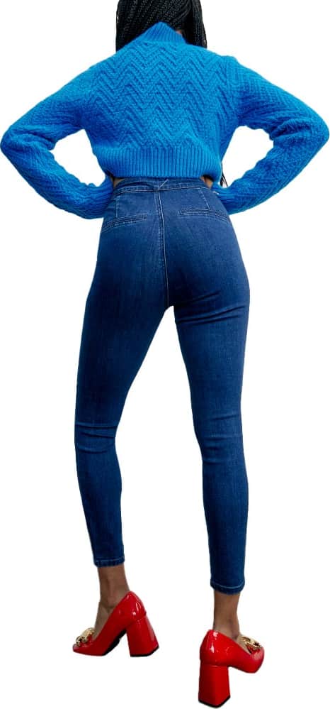 JEANS SÚPER SKINNY SÚPER CINTURA ALTA