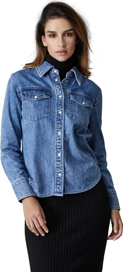 BLUSÓN DENIM MANGA LARGA