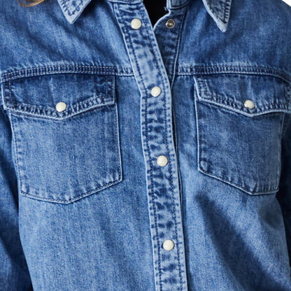 BLUSÓN DENIM MANGA LARGA