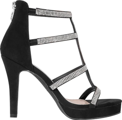 SANDALIA TACÓN PLATAFORMA  BRILLOS