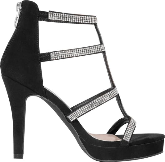 SANDALIA TACÓN PLATAFORMA  BRILLOS