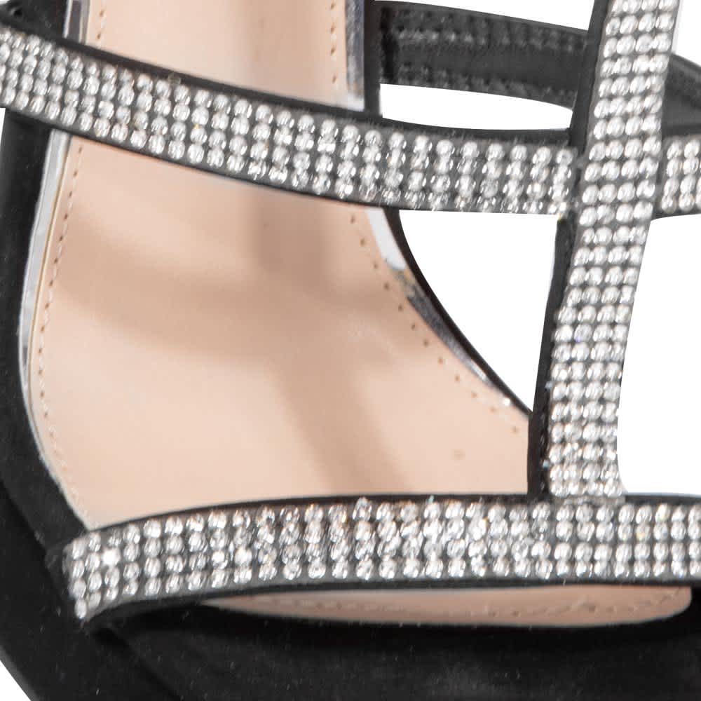 SANDALIA TACÓN PLATAFORMA  BRILLOS