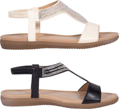 KIT SANDALIA PLANA CON PIEDRAS