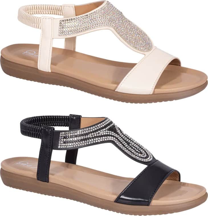 KIT SANDALIA PLANA CON PIEDRAS