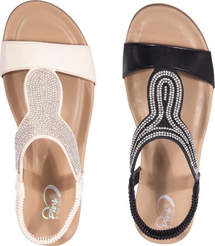 KIT SANDALIA PLANA CON PIEDRAS