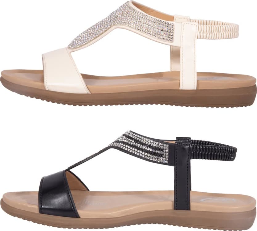 KIT SANDALIA PLANA CON PIEDRAS