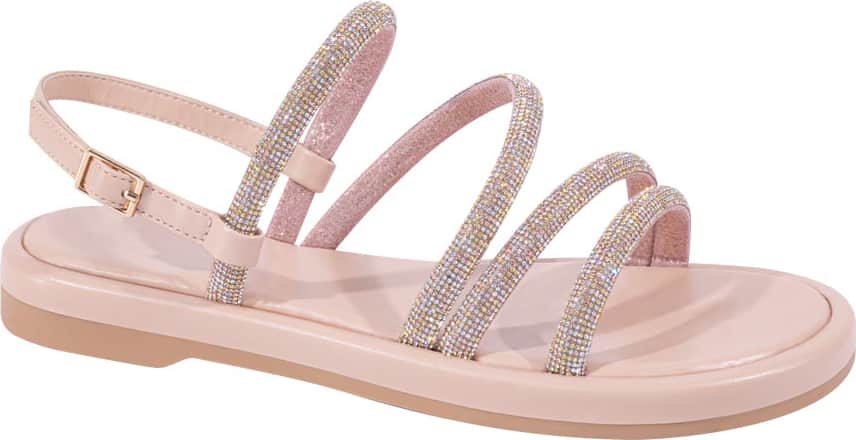 SANDALIA PLANA CON PIEDRAS