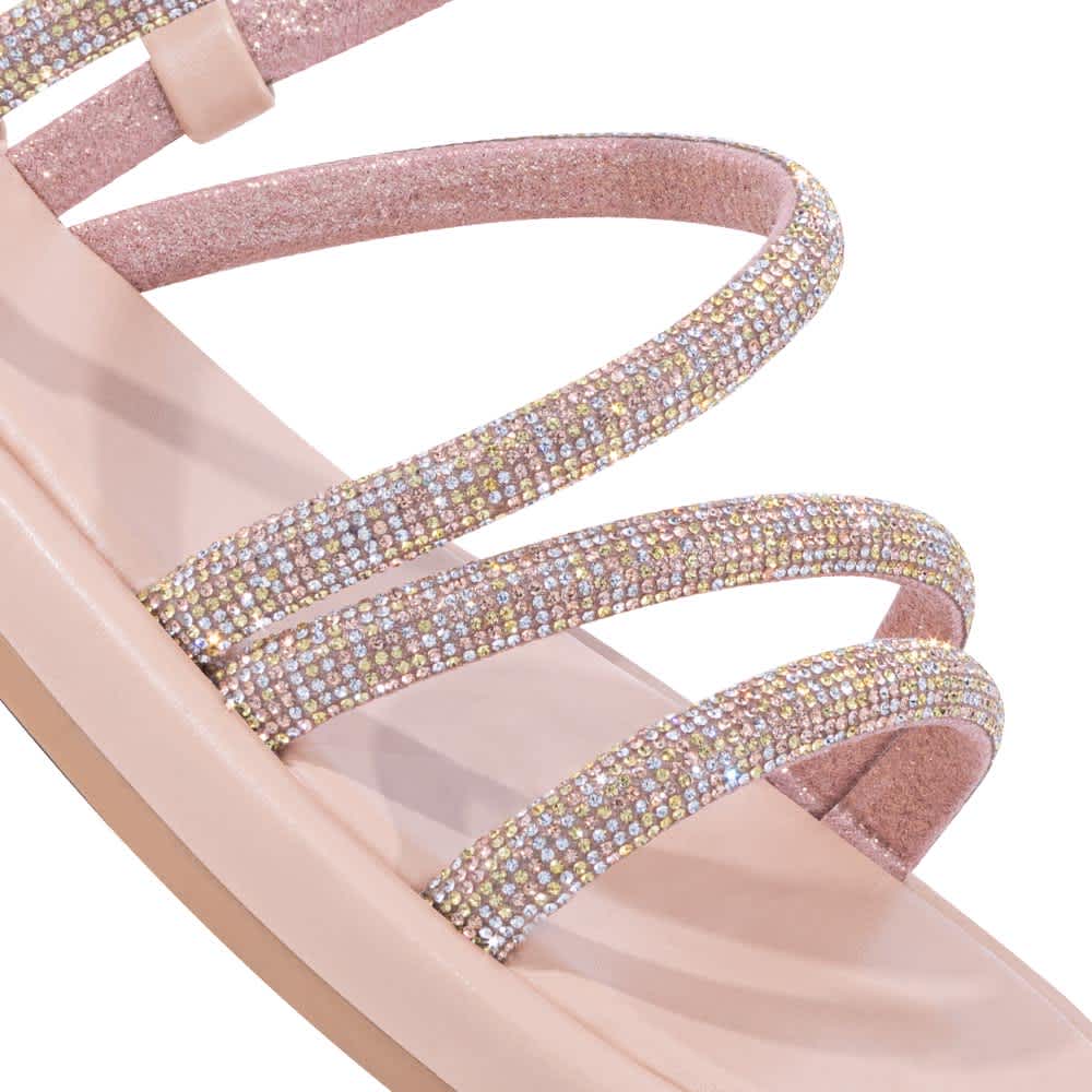 SANDALIA PLANA CON PIEDRAS