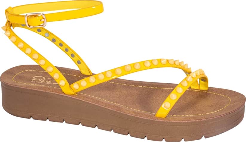 SANDALIA PLANA CON ESTOPEROLES