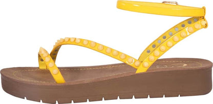 SANDALIA PLANA CON ESTOPEROLES