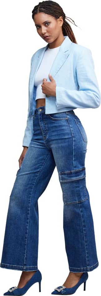 JEANS CARGO CINTURA SUPERALTA