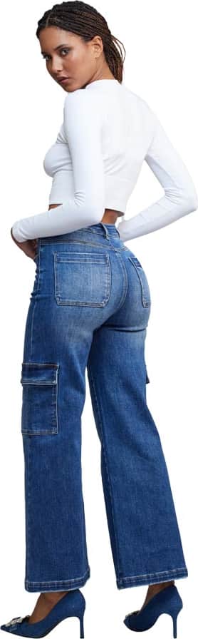 JEANS CARGO CINTURA SUPERALTA