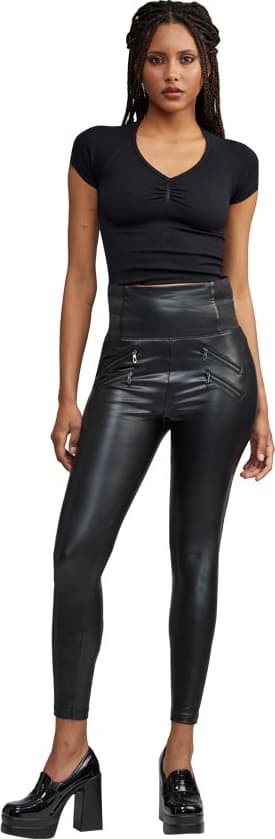 LEGGINGS EFECTO PIEL CINTURA ALTA