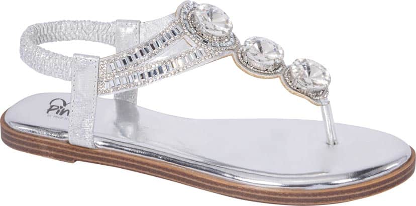 SANDALIA PLANA CON PIEDRAS