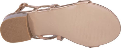 SANDALIA TACÓN BAJO CON PIEDRAS