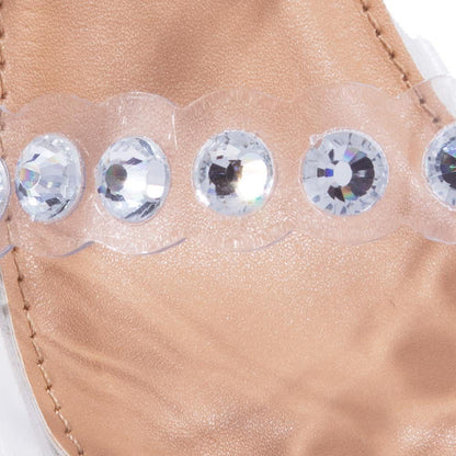 SANDALIA TACÓN ANCHO CON BRILLOS