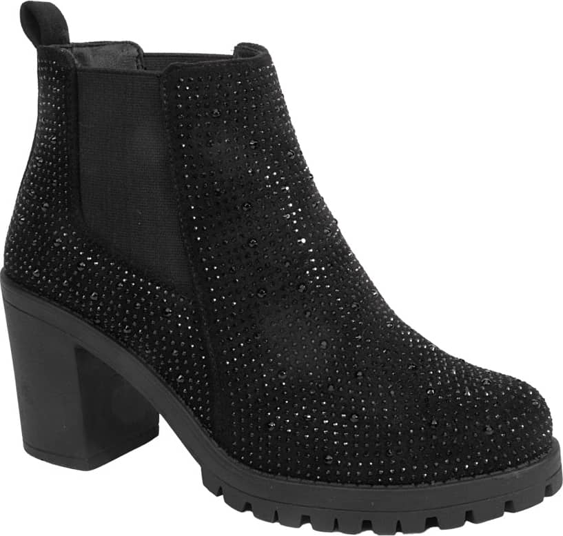 BOTA CON PEDRERÍA SUELA TRACK