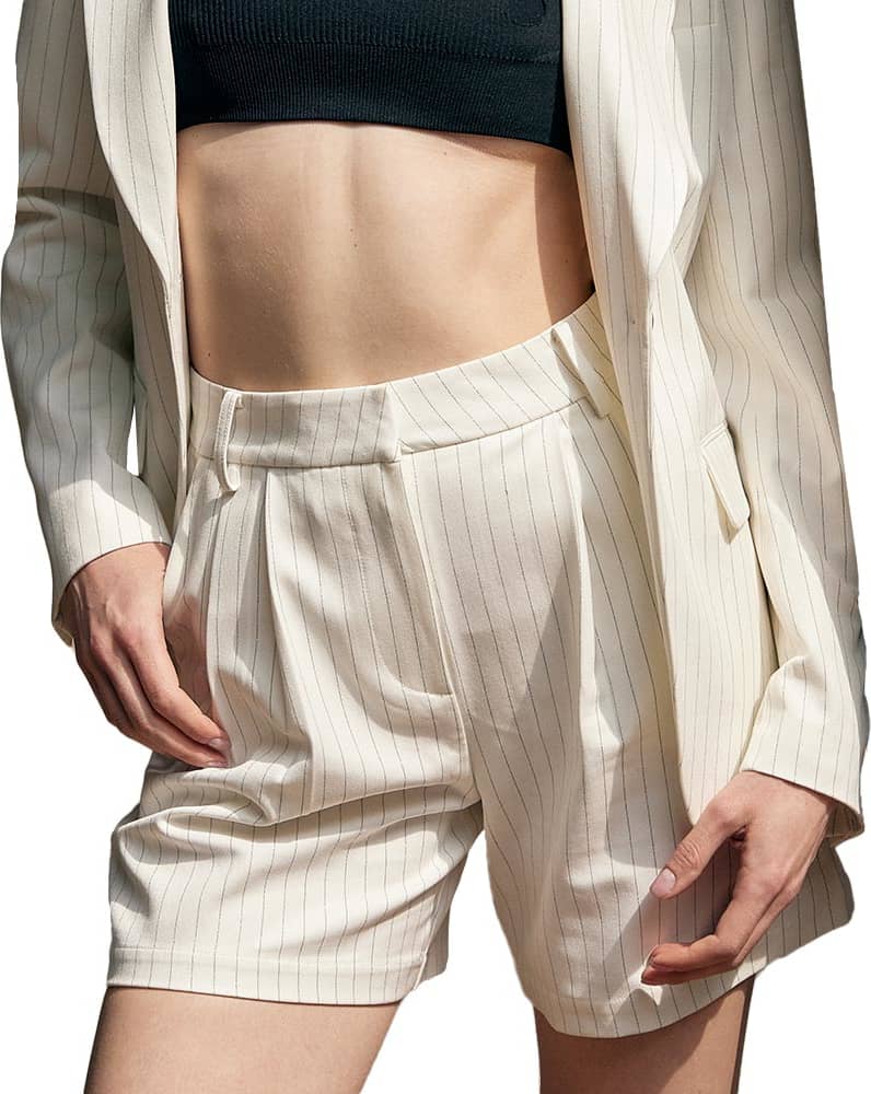 Bermuda/short de vestir (formal) dama blanco Holly Land modelo K129