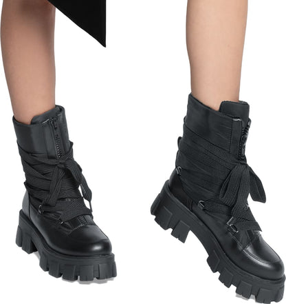 Bota moto dama negro Belinda Peregrin modelo 2860