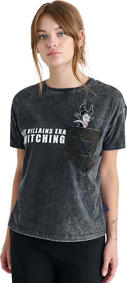 Playera casual dama gris Villains modelo MF06