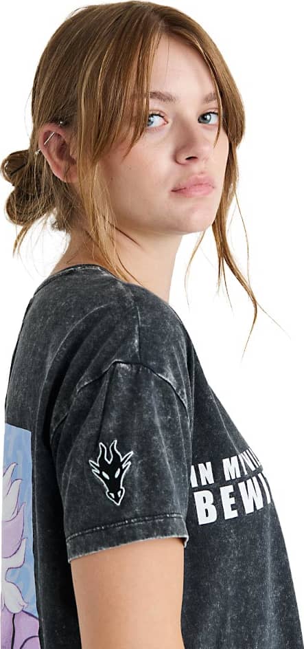 Playera casual dama gris Villains modelo MF06