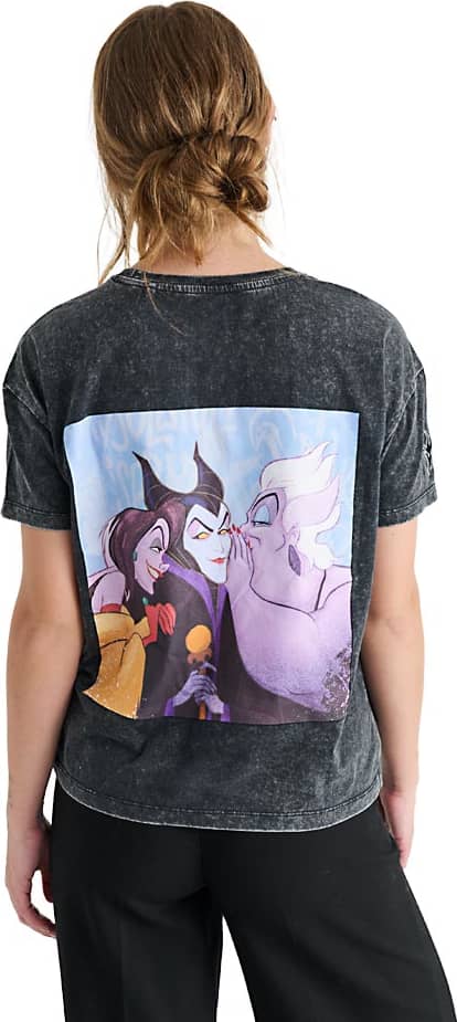 Playera casual dama gris Villains modelo MF06