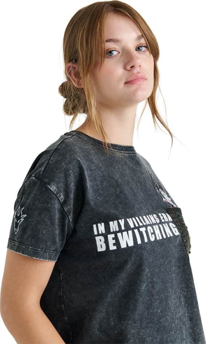 Playera casual dama gris Villains modelo MF06