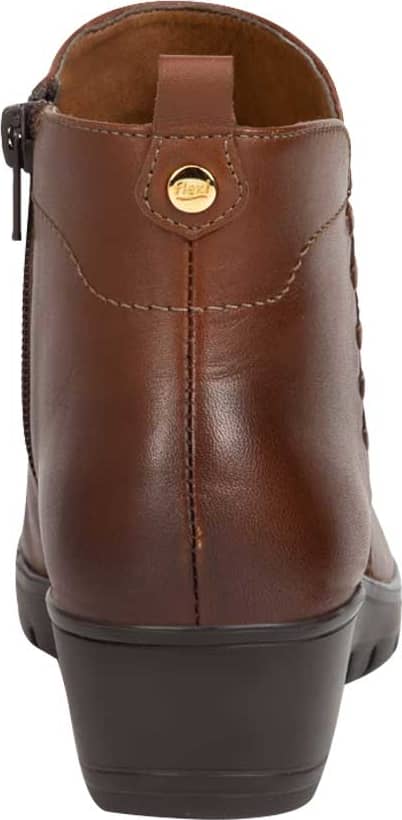 Botines Flexi Zapatos Flexi Para Dama Cafe Tacon Cuadrado Zapatos