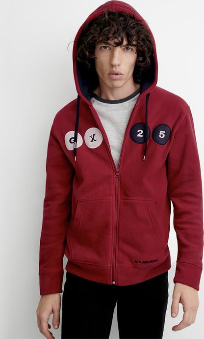 Goga Sudaderas De Felpa Hombre Sudadera Caballero Rojo Goga Modelo