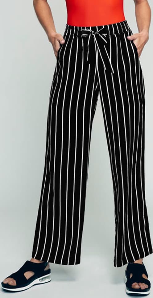 Pantalon Casual Pierna Ancha Cintura Alta