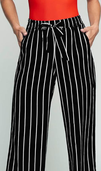 Pantalon Casual Pierna Ancha Cintura Alta