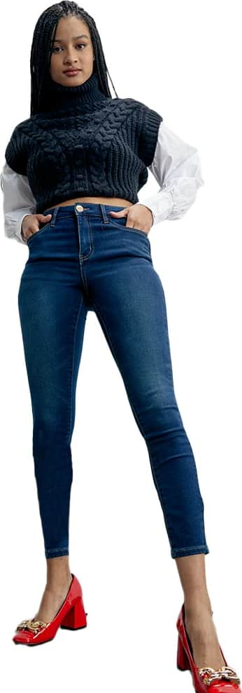 JEANS SÚPER SKINNY CINTURA ALTA