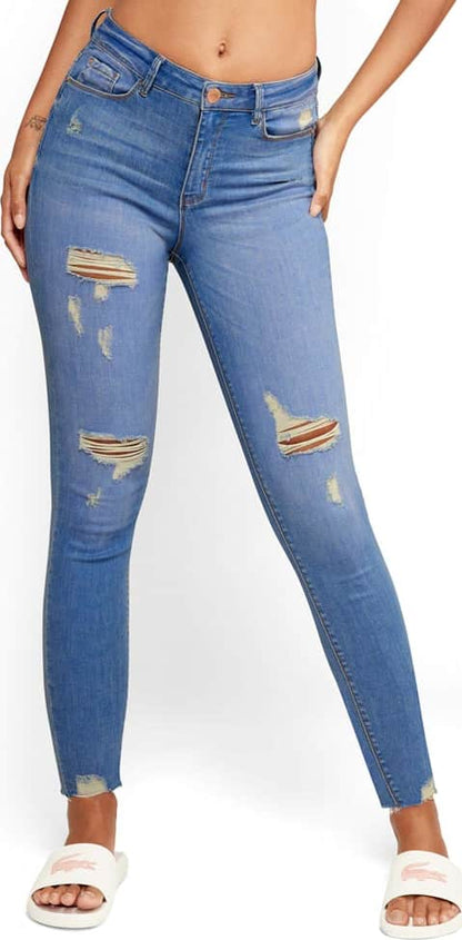 Jeans Super Skinny Cintura Alta