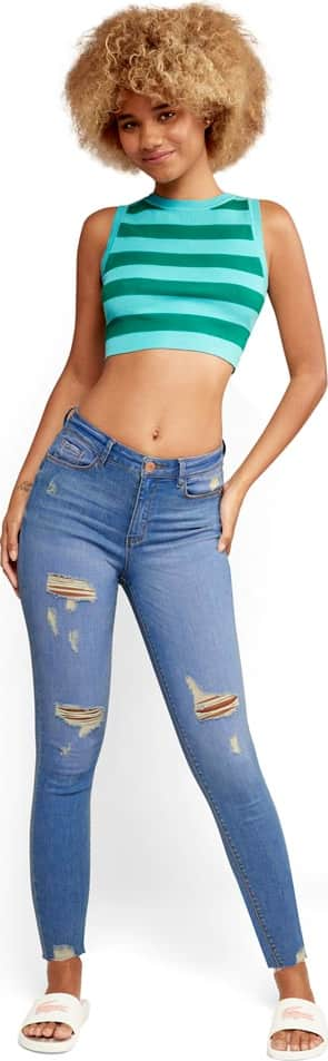 Jeans Super Skinny Cintura Alta