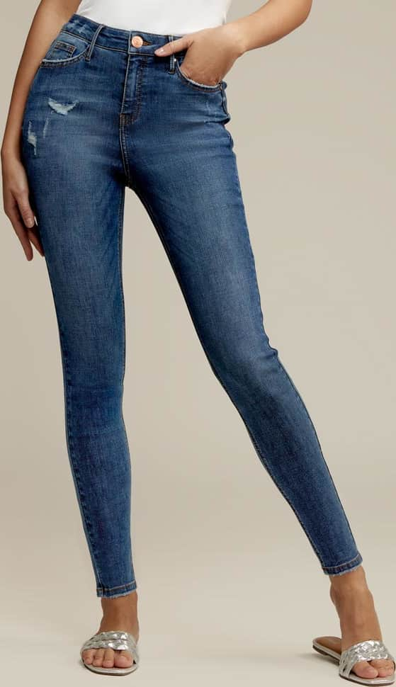 Jeans Super Skinny Cintura Alta