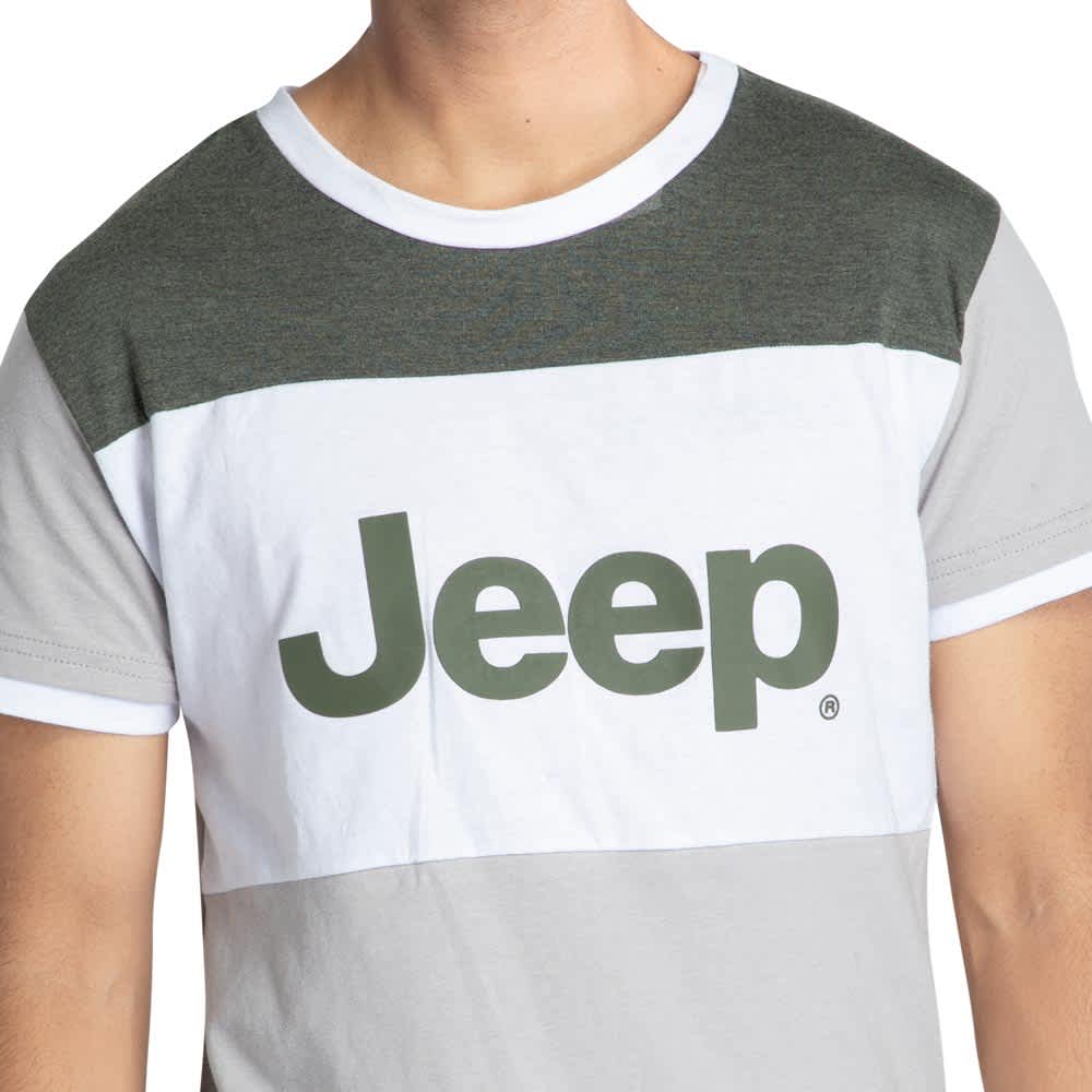 Playera casual caballero gris Jeep modelo S05A