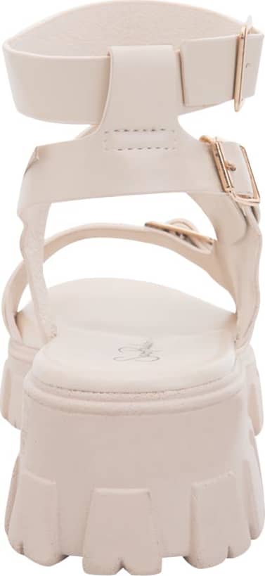 Sandalia Tacon Track Monocolor Hebillas