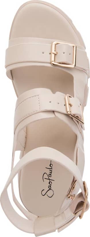 Sandalia Tacon Track Monocolor Hebillas