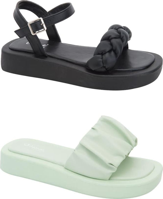 Kit Sandalia Plana Monocolor