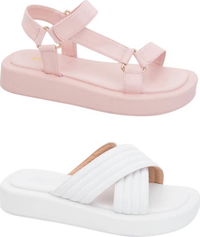 Kit Sandalia Plana Monocolor