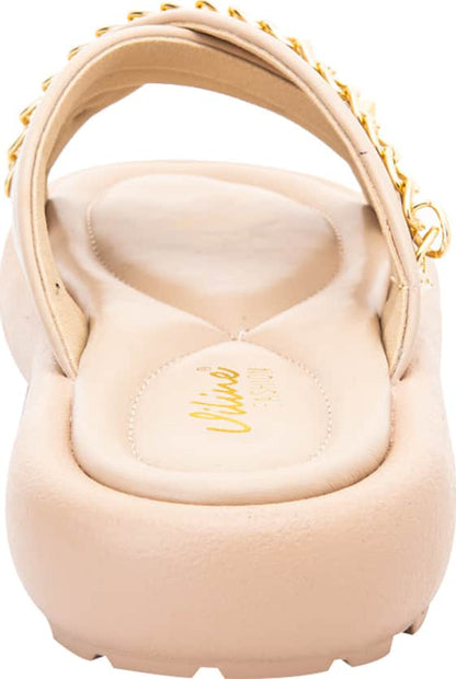 Sandalia Plana  Monocolor Cadena