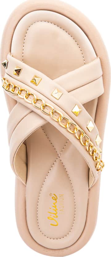 Sandalia Plana  Monocolor Cadena