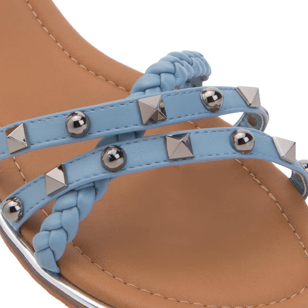 Sandalia Plana Tiras Trenzadas