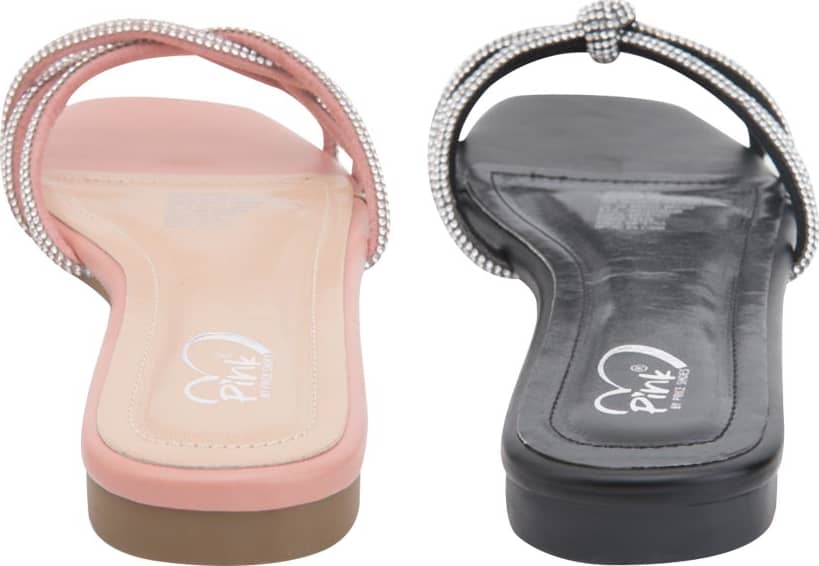 Kit Sandalia Planas Tiras Piedras