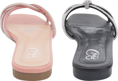 Kit Sandalia Planas Tiras Piedras