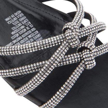 Kit Sandalia Planas Tiras Piedras